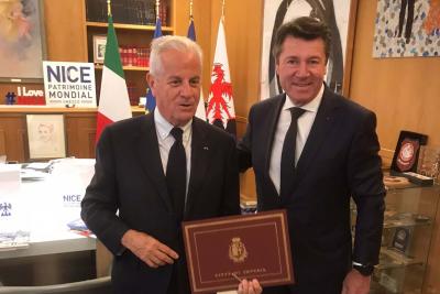 Il Presidente Claudio Scajola incontra il sindaco di Nizza Il Presidente Claudio Scajola incontra il sindaco di Nizza