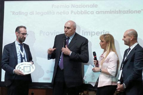 Siti web della Pubblica Amministrazione la Provincia di Imperia vince il Premio “Rating di Legalita’”