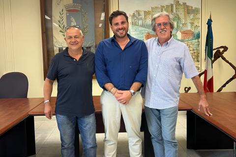Il consigliere delegato Amarella ieri ha incontrato i primi cittadini di Ceriana e di Bajardo