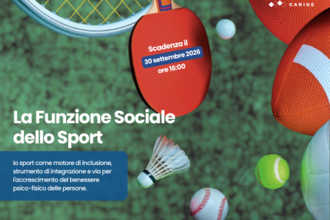 Bando Fondazione Carige "La Funzione sociale dello Sport – II Edizione"