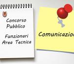 Comunicazione Concorso n.2 FUNZIONARI TECNICI