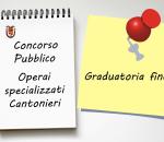 Esito Concorso n.10 Operai/Cantonieri